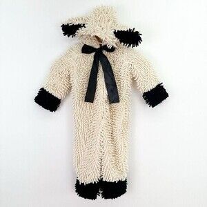 Princess Paradise Woolly Lamb Cream and Black Step in Textured Costume NEW